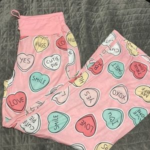 Boutique pj pants with hearts
